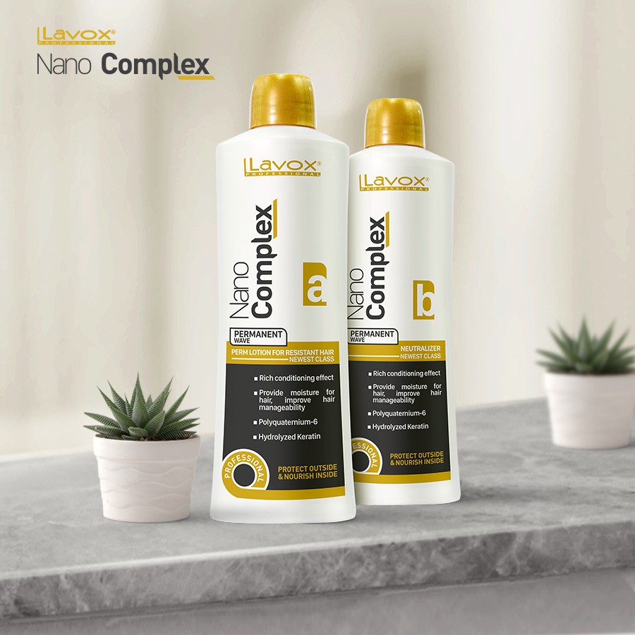 [HCM]UỐN LẠNH  NANO COMPLEX LAVOX 500ml x2 ( Uốn lạnh dạng nước )