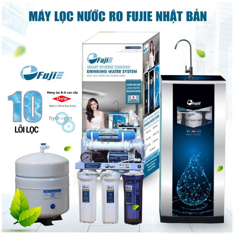 Máy lọc nước RO Fujie RO-1000 CAB HYDROGEN - 10 cấp lọc , Bao gồm tủ cường lực