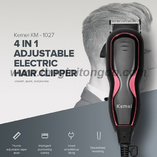 Tông đơ cắm điện kemei km 1027tông đơ cắt tóc chuyên nghiệp kemei km-1027 hàng nhập tông đơ cắt tóc kemei km-1027 - km 1027nơi bán tông đơ cắm điện kemei km 1027 giá rẻ