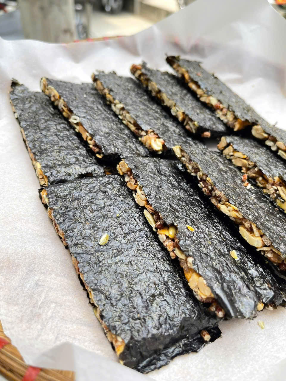 [Giòn ngon] 100g Bánh Rong biển kẹp hạt dinh dưỡng thuần chay không đường giòn ngon dưỡng chất tốt cho sức khỏe