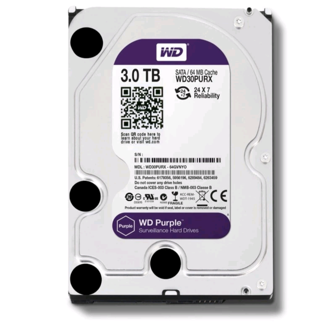 Ổ cứng HDD 1TB 2TB 3TB WD PURPLE WD tím chuyên dùng cho đầu thu camera, pc sever , workstations, pc văn phòng. Bảo hành 24 tháng 1 đổi 1