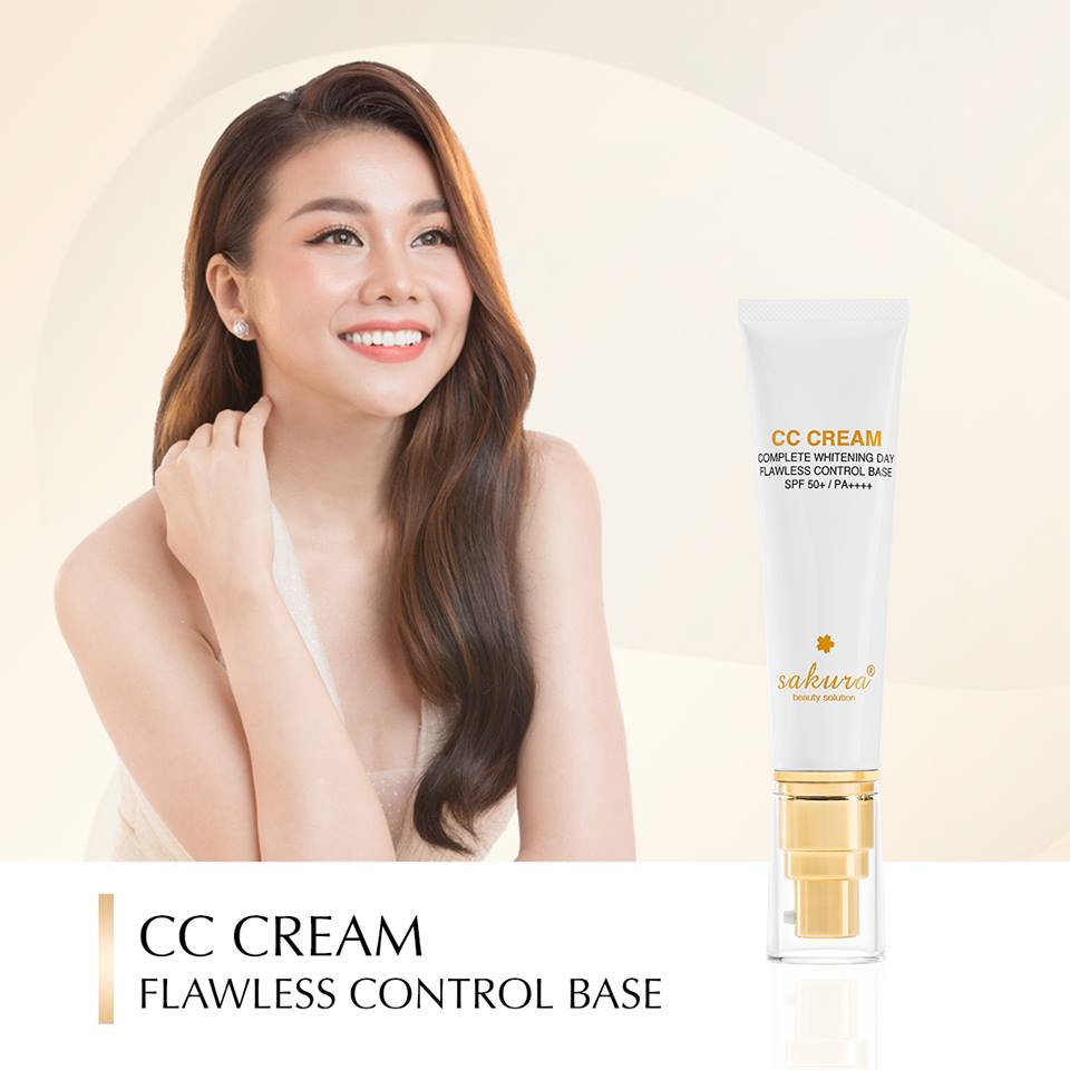 [HCM]Kem trang điểm dưỡng trắng da CC Cream Sakura SPF 50+ PA++++