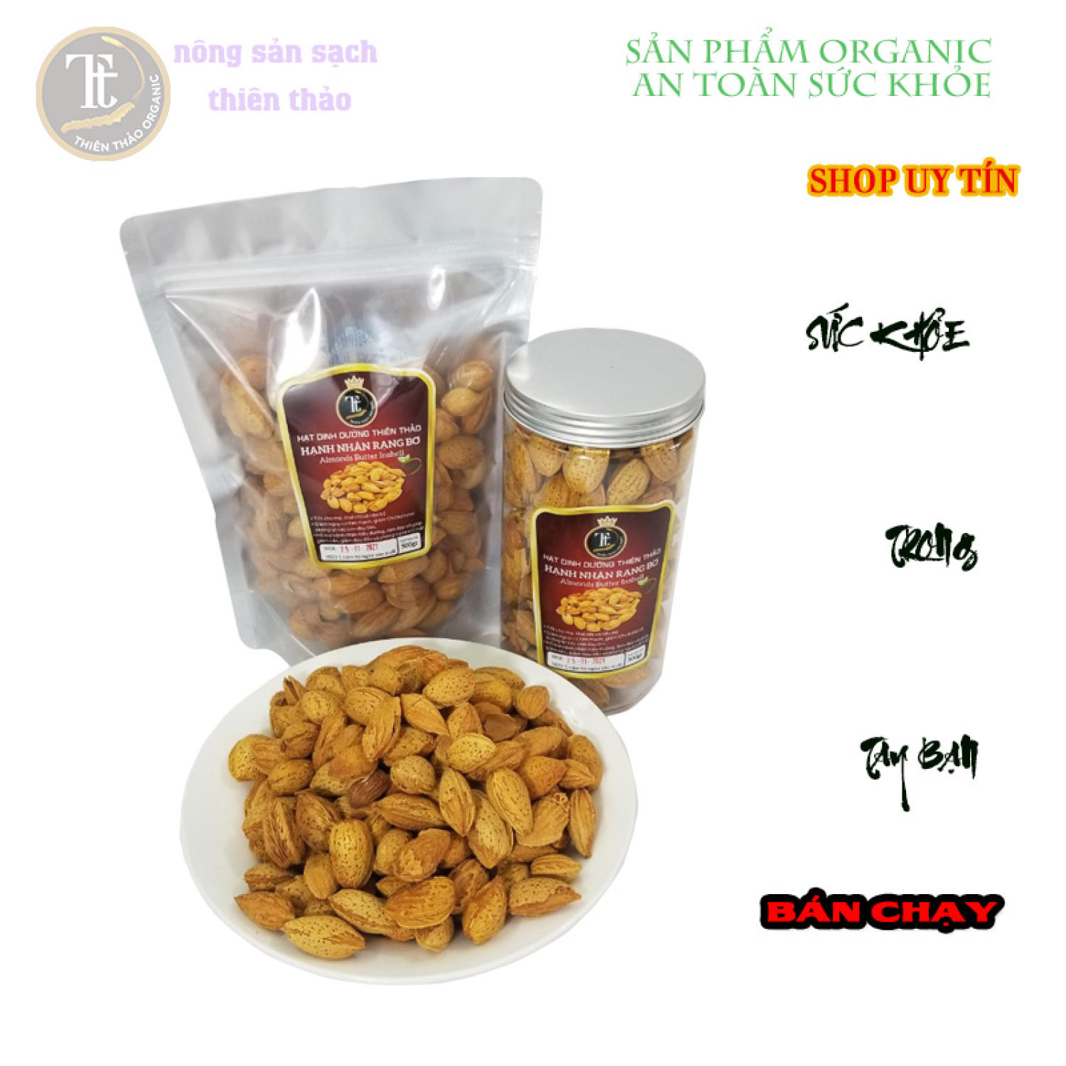 Hạnh nhân rang bơ mỹ vỏ mỏng 450g