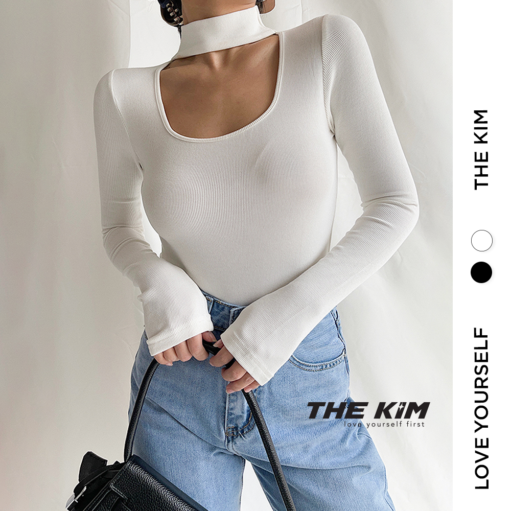 TheKim AD133 Áo len tăm nhung dài tay cổ cao , thun tăm giữ nhiệt tay dài cao cổ gợi cảm