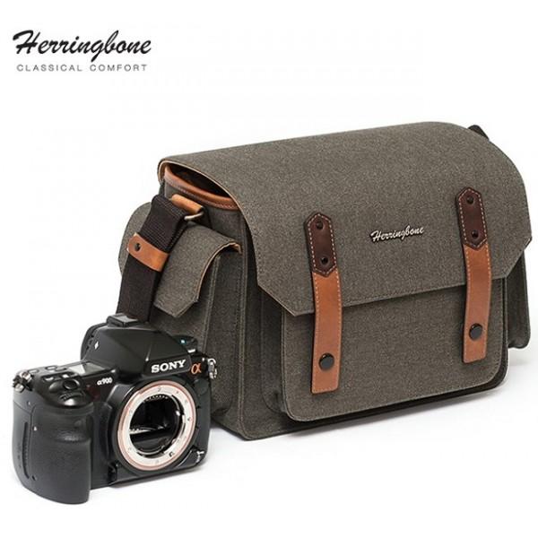 Túi đựng máy ảnh herringbone papaspocket 3 medium brown