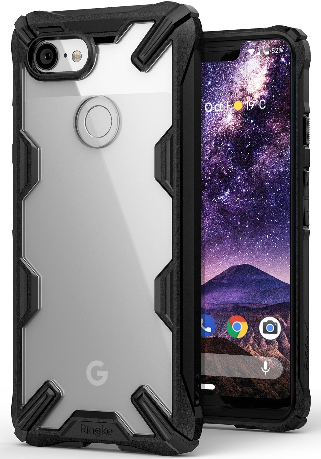 Ốp lưng Google Pixel 3, 3XL chống sốc Ringke Fusion X chính hãng