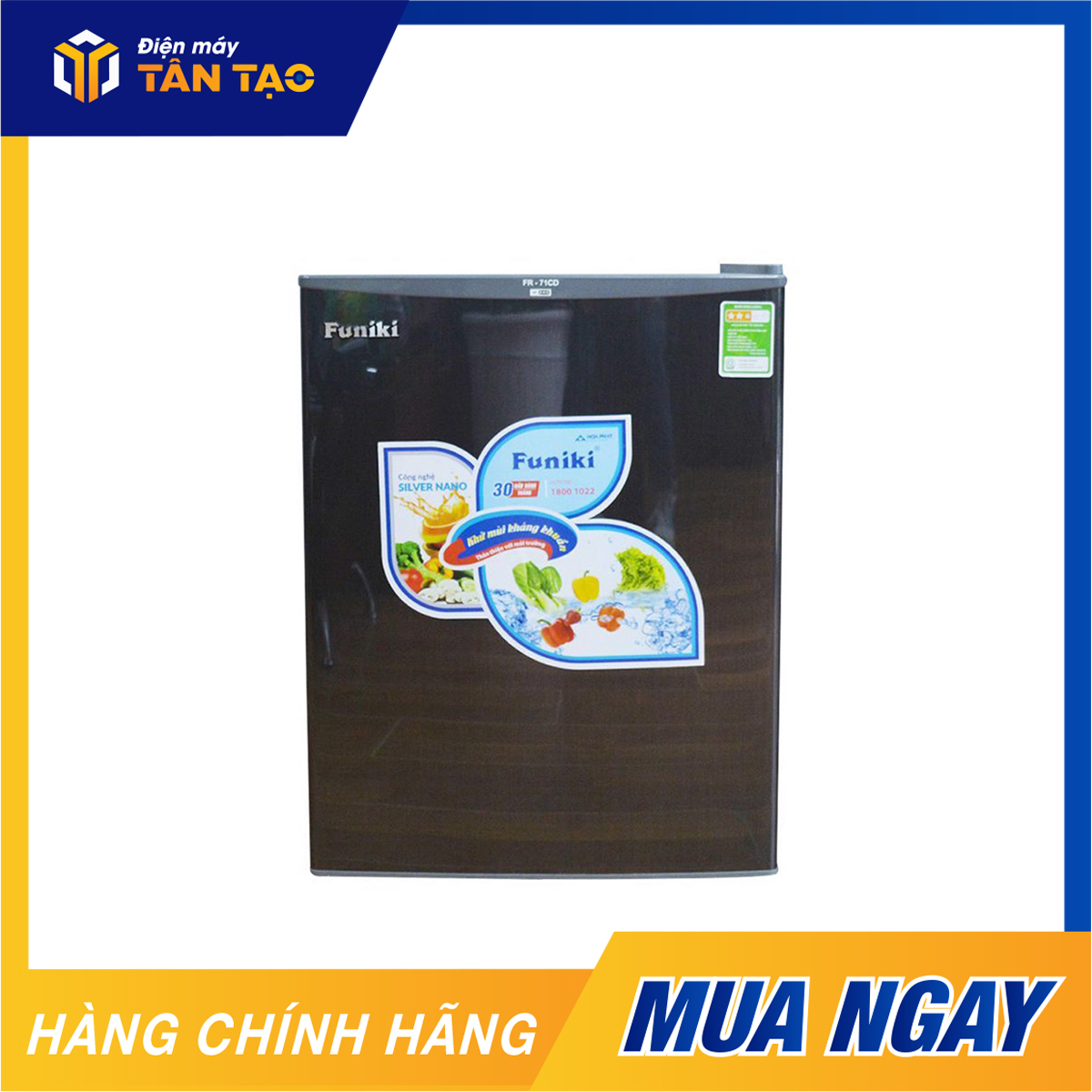 Tủ lạnh funiki hòa phát fr 71cd 70 lít - xám