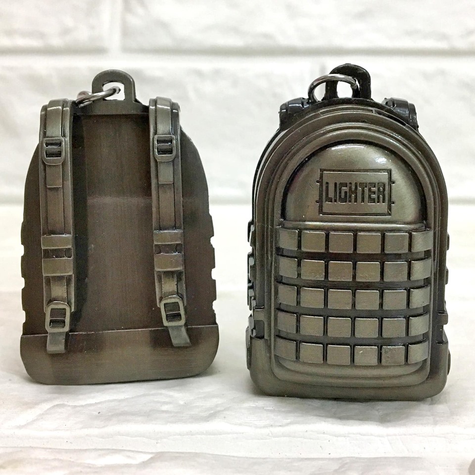 Hộp quẹt kiêm móc khóa hình ba lô pubg