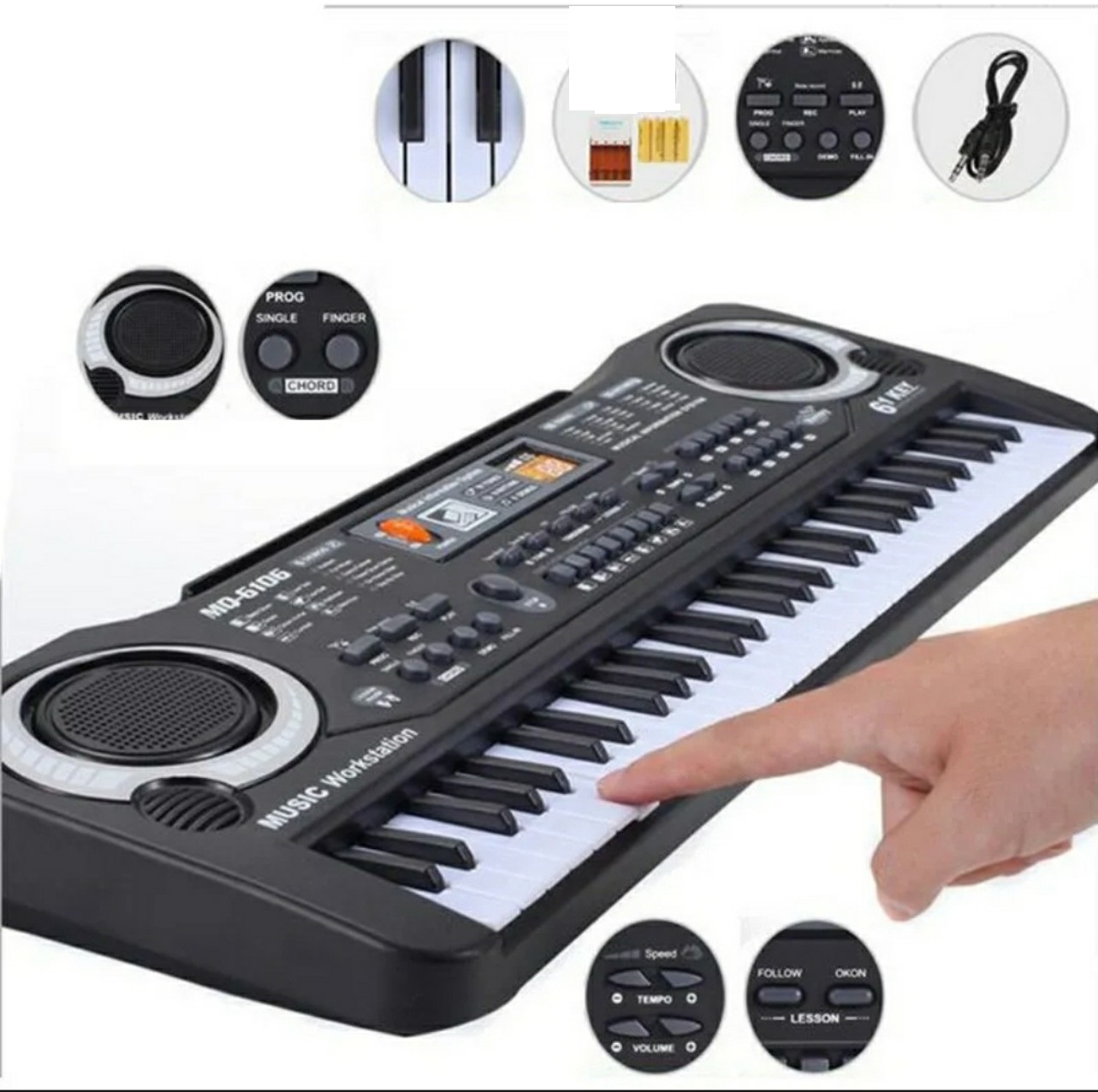  Đàn PIANO Cho Bé Kèm Mic Hát - Đàn Điện Tử 61 Phím Size To Nhiều Chức Năng Có Nhạc Cho Bé Mới Học Đàn 