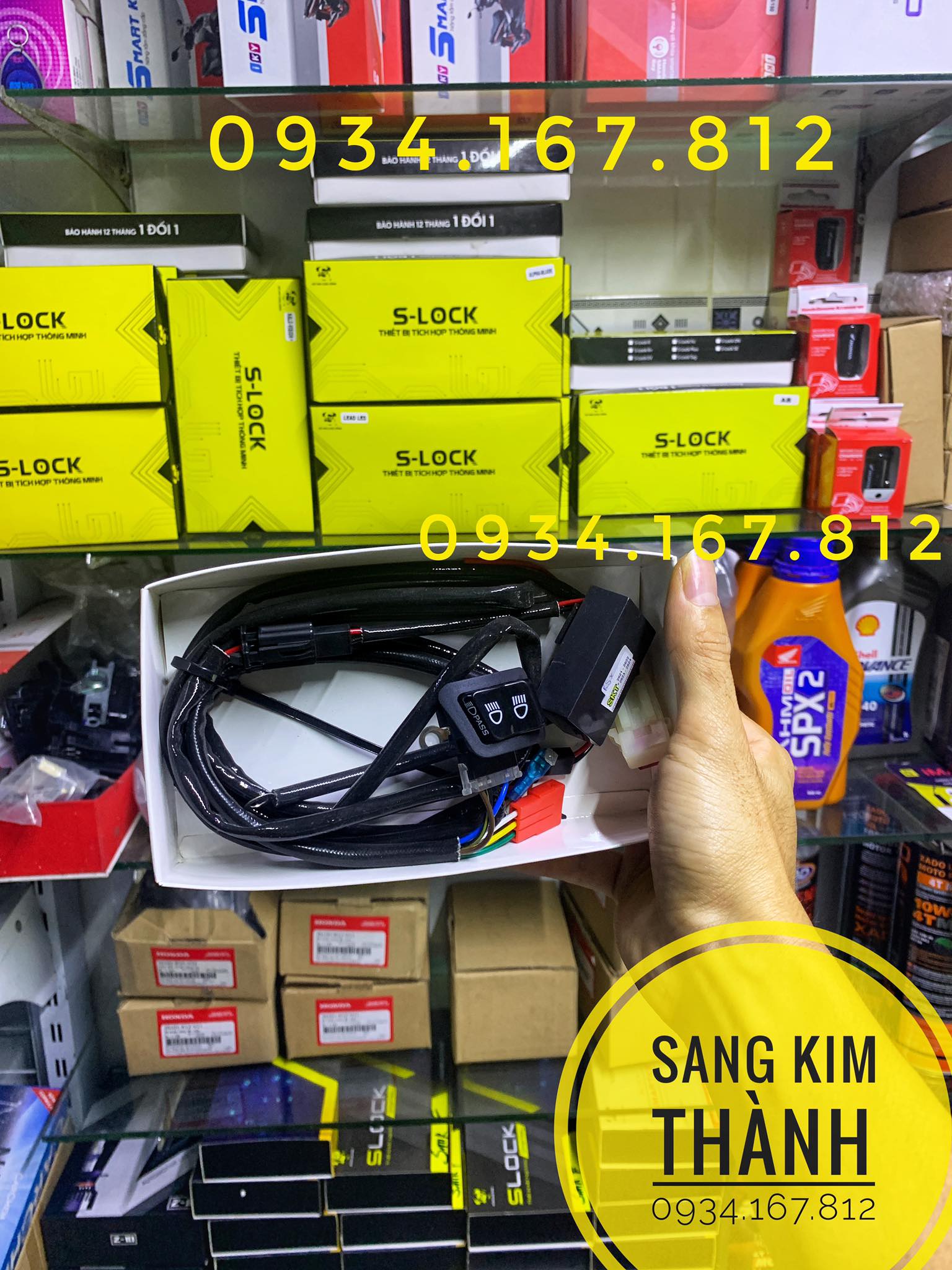[HCM]Mạch Passing Sh Cho Xe Air Blade 2012 2013 2014 2015 Tích Hợp Bật Tắt Đèn Trợ Sáng Bi Cầu Mini