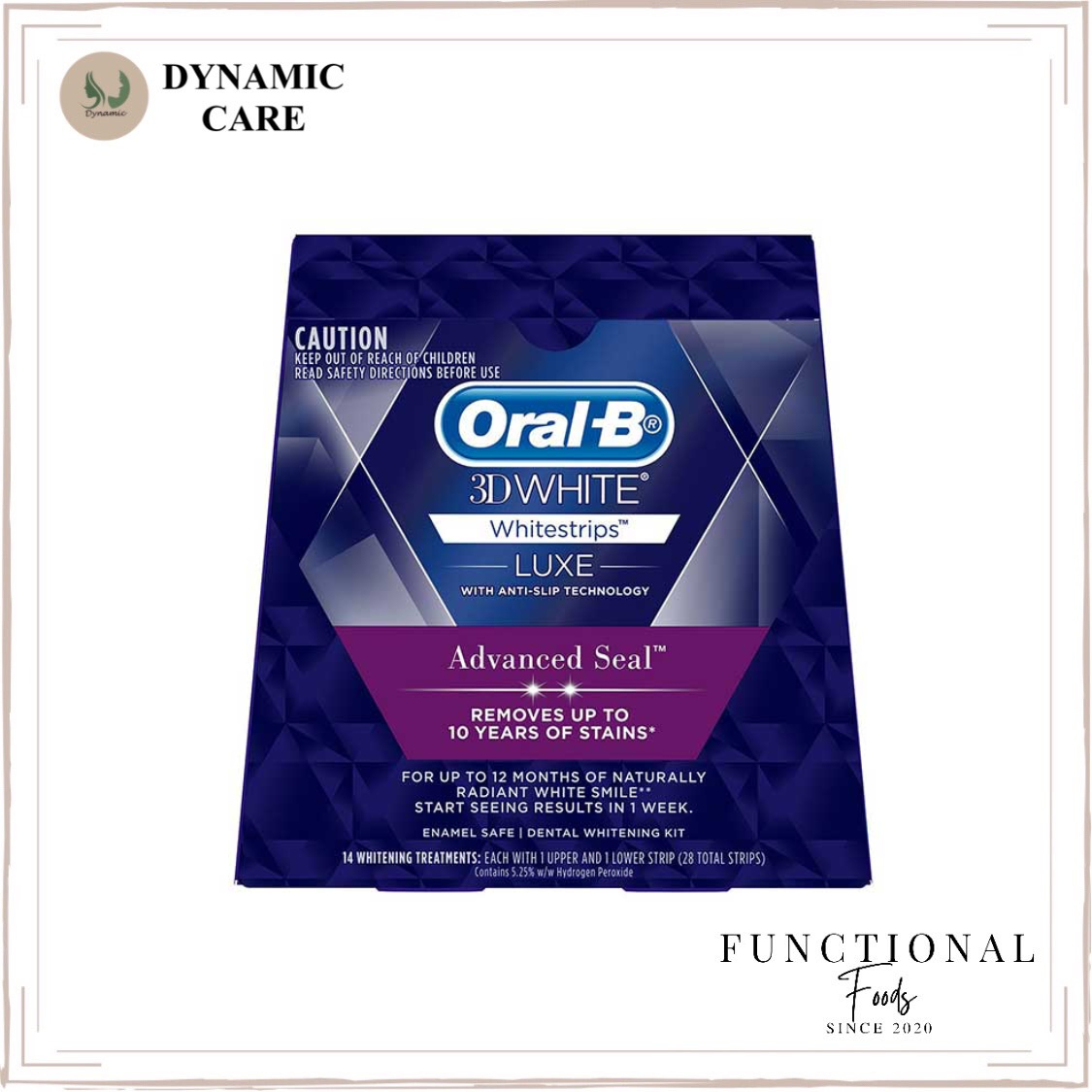 Miếng dán tẩy trắng răng Oral-b 3D white whitestrips luxe advanced seal 14 miếng của Úc