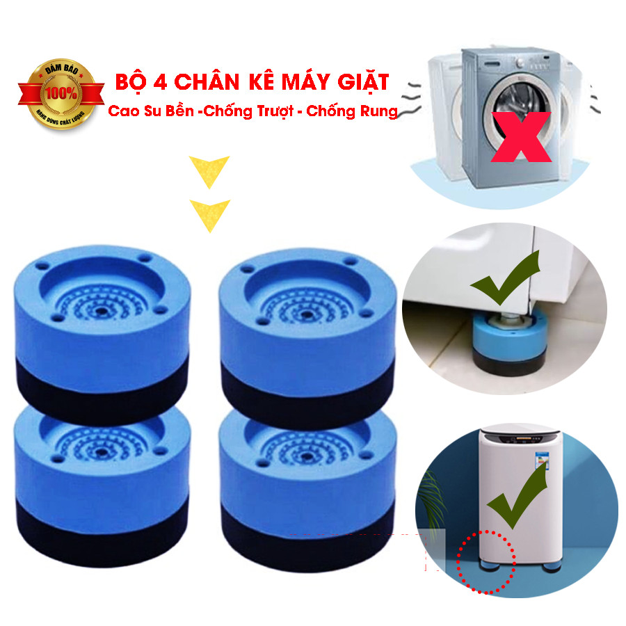 [HCM][GIẢM GIÁ SỐC] Bộ 4 Miếng Đệm Cao Su Cao Cấp Lót Chân Máy Giặt Chống Rung Chống Ồn - Đổi Trả Nếu Không Hài Lòng