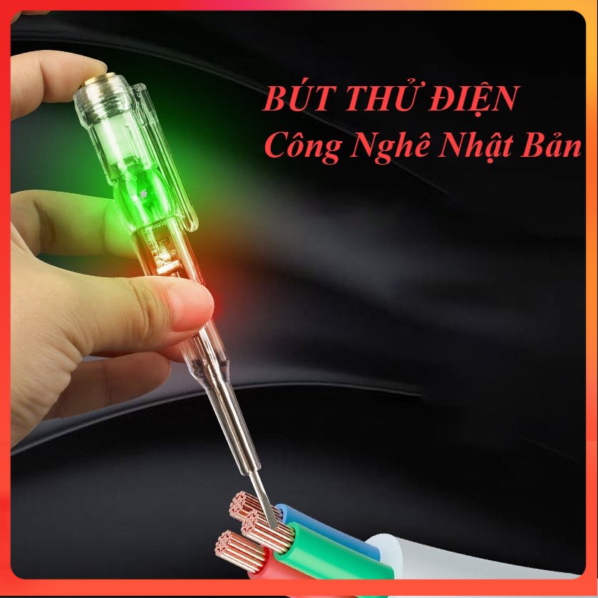 Bút thử điện đa năng cao cấp công nghệ Nhật Bản,Bút thử điện đo thông mạch Tặng Kèm Pin