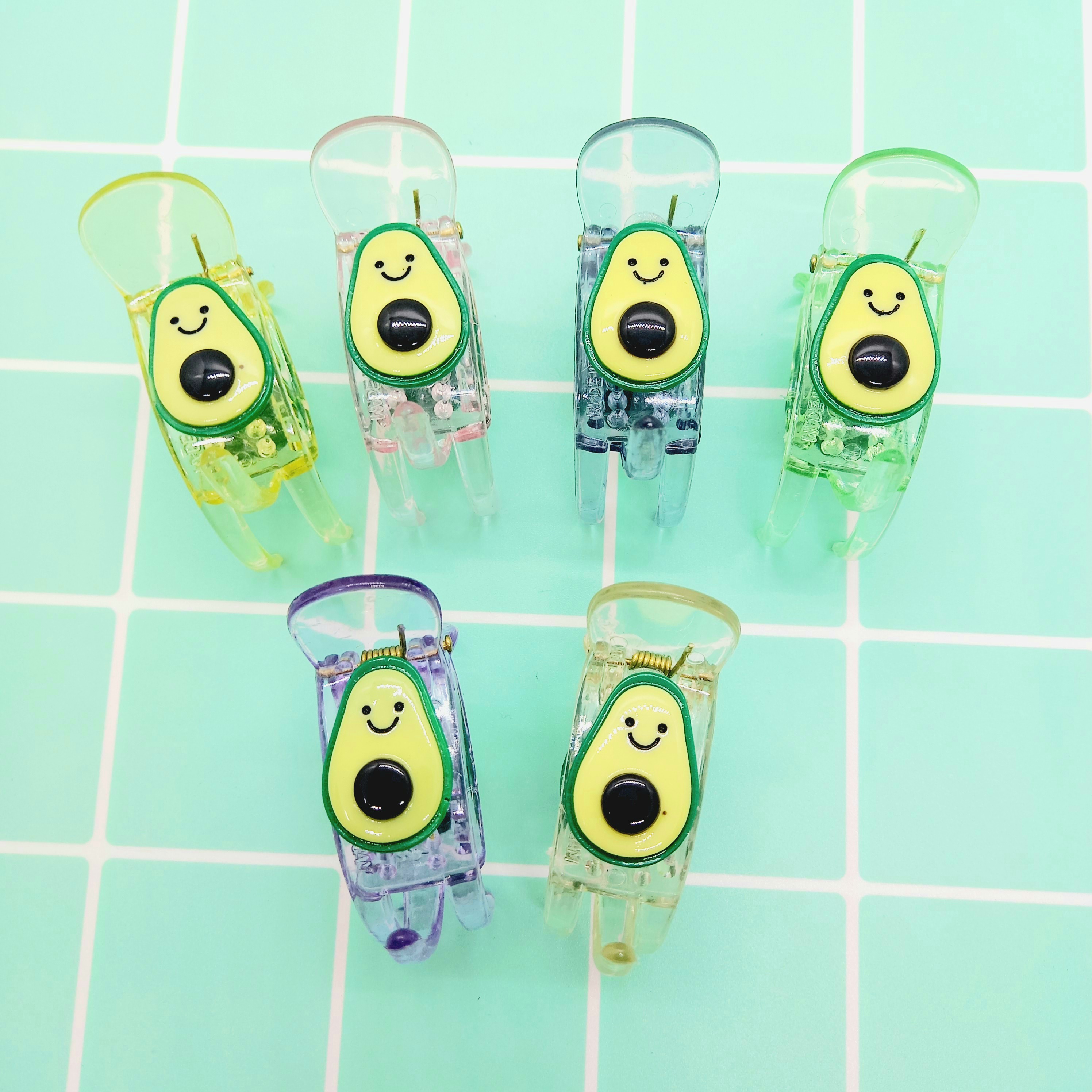 [HCM]Kẹp Càng Cua 3 Răng Tròn Trái Bơ Dễ Thương