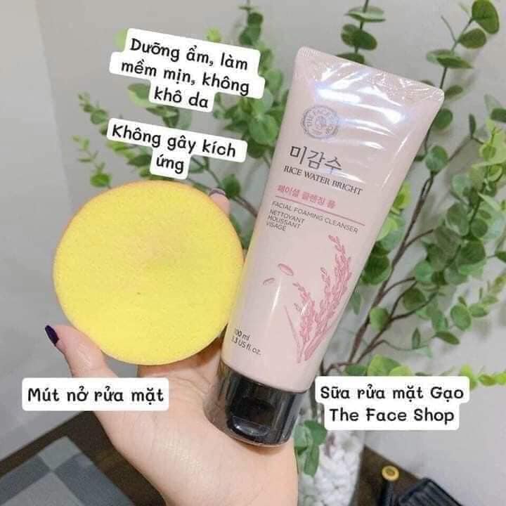 Sữa rửa mặt gạo the face shop 150ml , sữa rửa mặt gạo hàn quốc