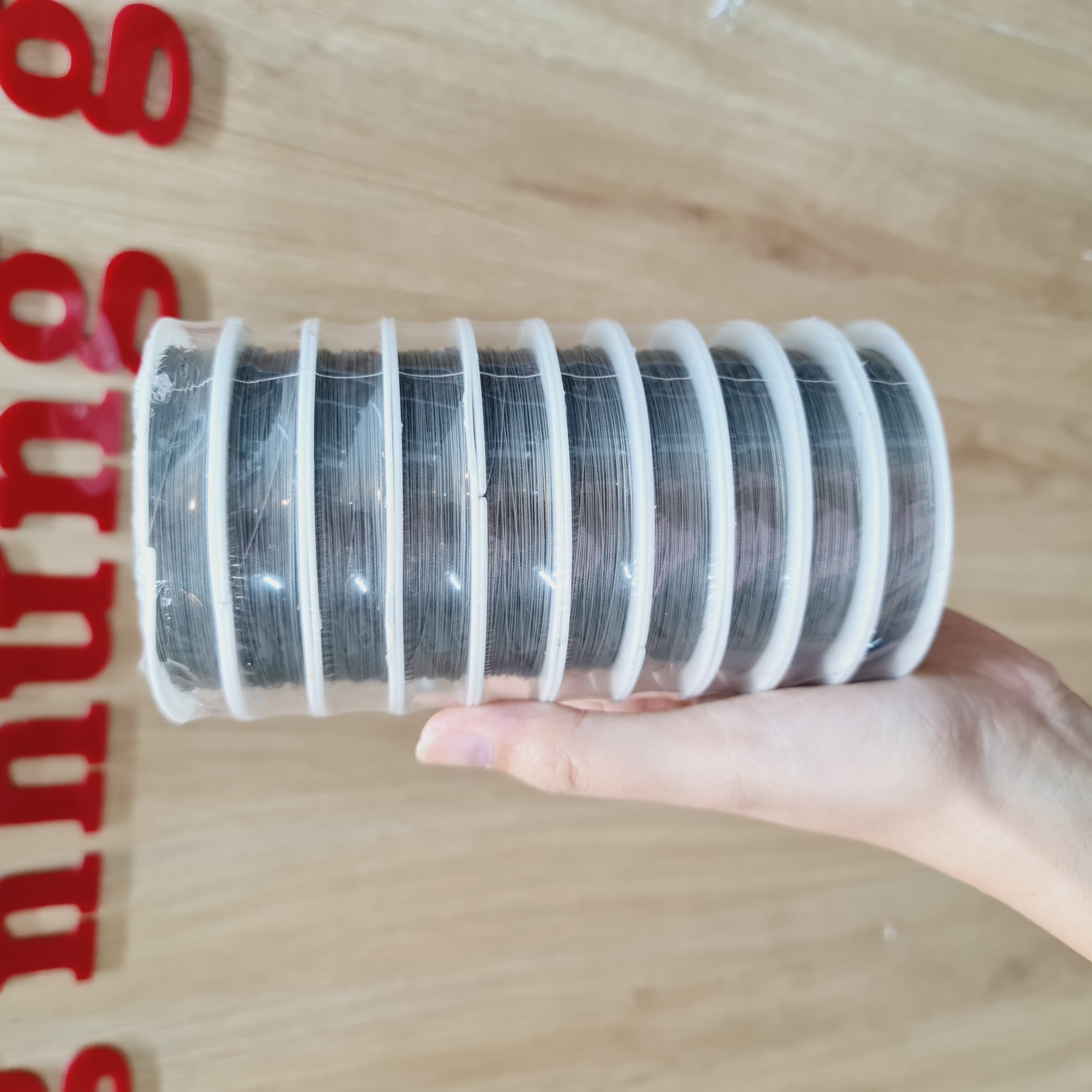 [HCM]Mộc - Dây kẽm trắng làm mồi xỏ chuỗi đường kính 0.35mm