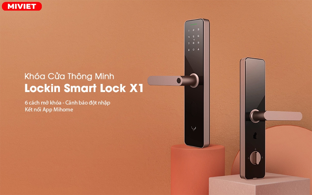 Khóa Cửa Thông Minh Xiaomi Lockin Smart Lock X1/Khóa thông minh cao cấp Aqara A100 Zigbee - Bản Quốc Tế- mở khóa 9 cách, hỗ trợ Homekit (lắp đặt Hà Nội)