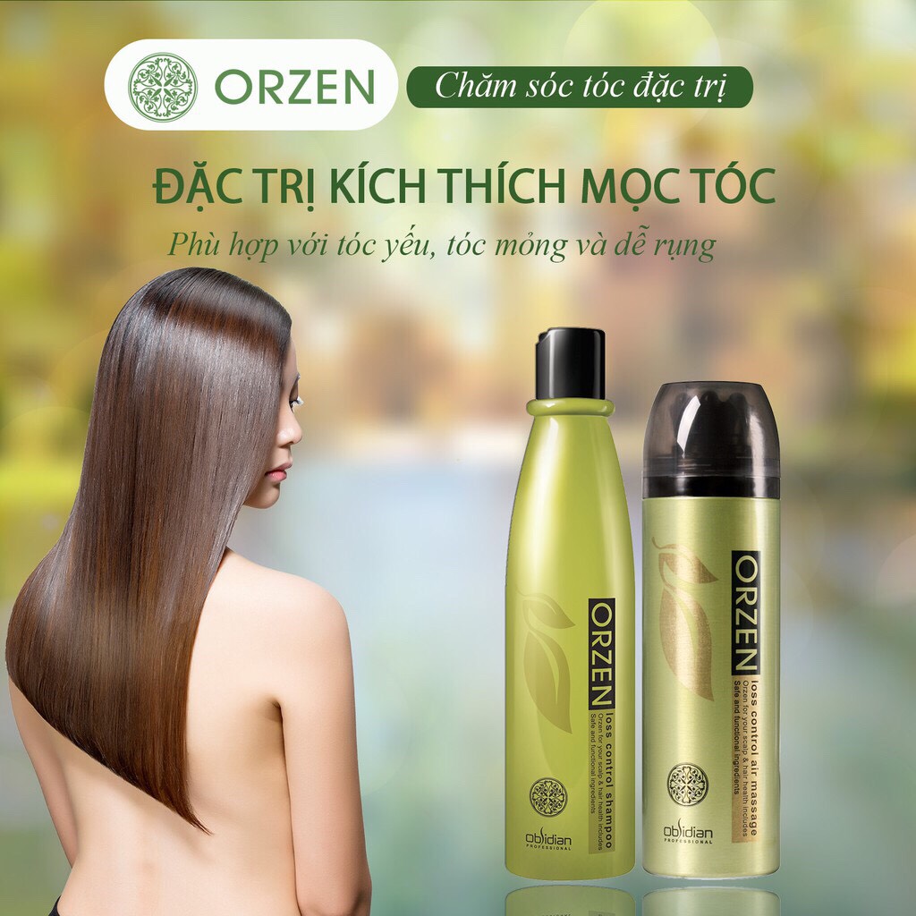 Bộ sản phẩm dầu gội và mát xa giúp mọc tóc, kích mọc tóc Orzen