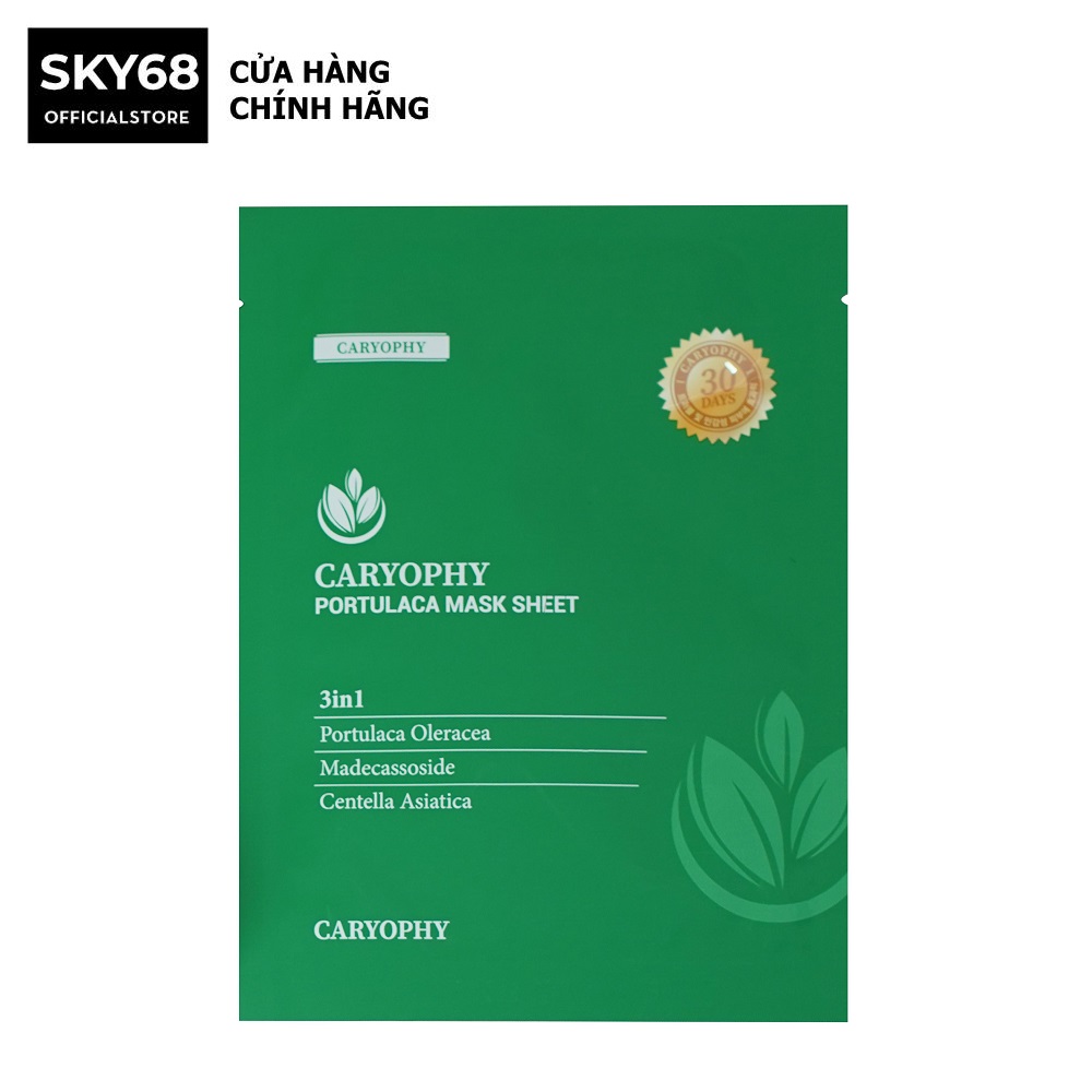 Mặt Nạ Giảm Mụn Caryophy Portulaca Mask Sheet 22g