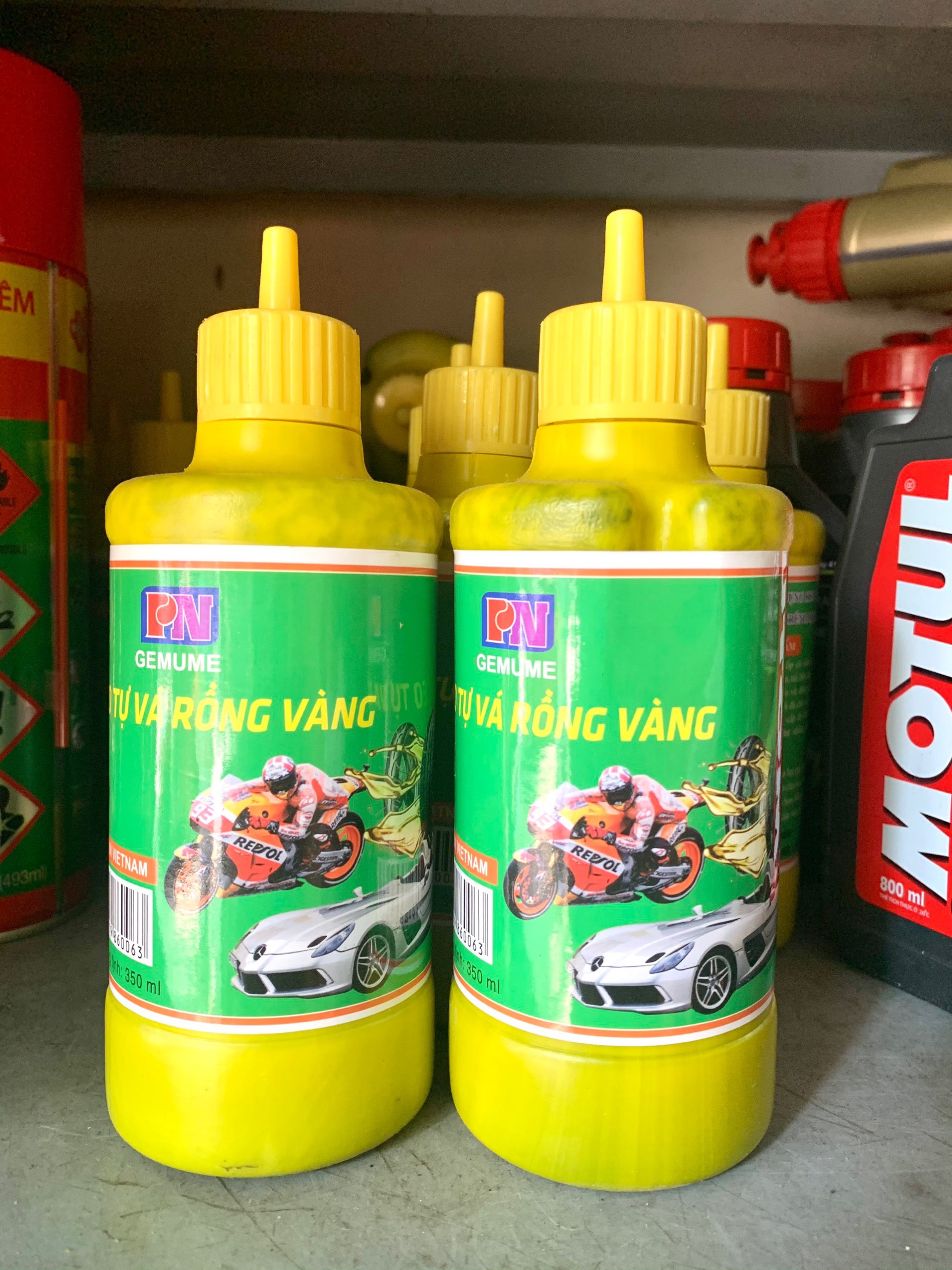 Keo tự vá RỒNG VÀNG dùng cho lốp có xăm và không xăm 350ml