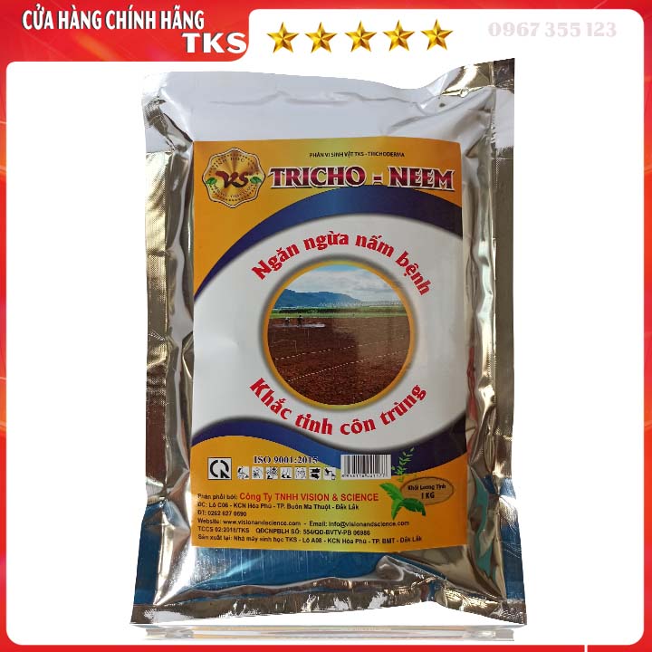 TRICHO - NEEM:  Ngăn Ngừa Nấm Bệnh, Khắc Tinh Côn Trùng - Gói 1kg