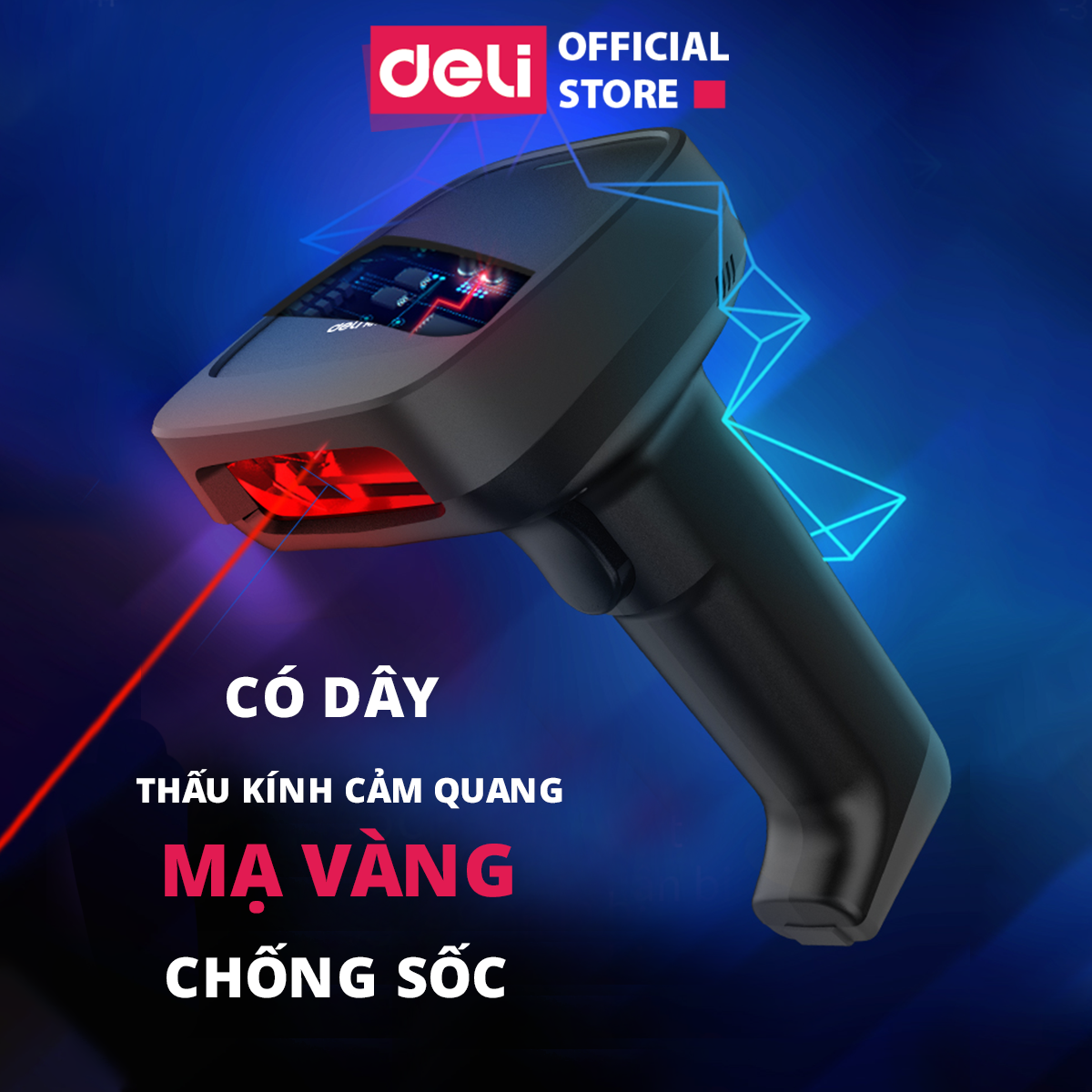 Máy quét mã vạch Bluetooth chính hãng Deli E14953W E14953