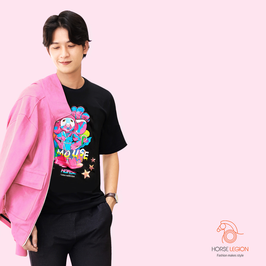 áo thun nam chuột chịu chơi | áo thun local brand horse legion