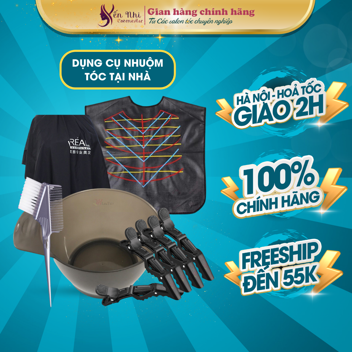 Nhuộm tóc tại nhà với Bộ sản phẩm hỗ trợ lượng nhuộm tóc bát nhuộm tóc kẹp tóc mỏ vịt và khăn cắt nhuộm đa năng