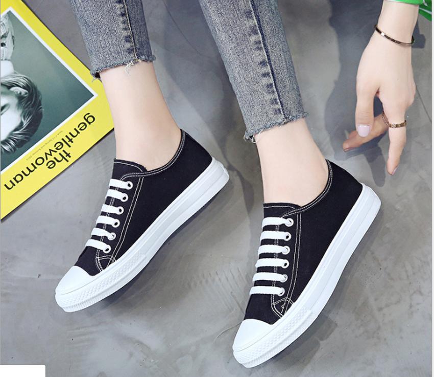 Giày nữ thể thao, giày vải dây dài g17
