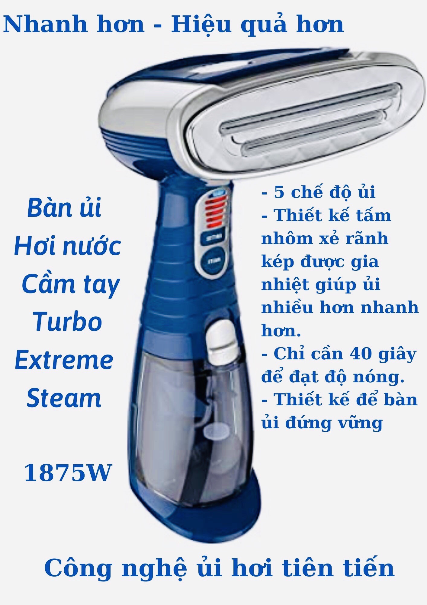 Bàn Ủi Hơi Nước Cầm Tay ConAir HandHeld Turbo Extreme Steam