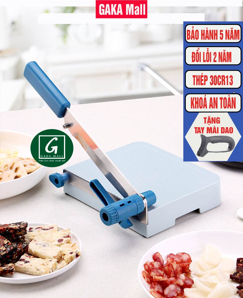 Dao thái kẹo nougat, cắt chân gà, thái rau củ quả, phô mai, cắt đa năng kd20047, đổi lỗi 3 năm, bh 5 năm, thép 30cr13 - tặng tay mài dao chính hãng