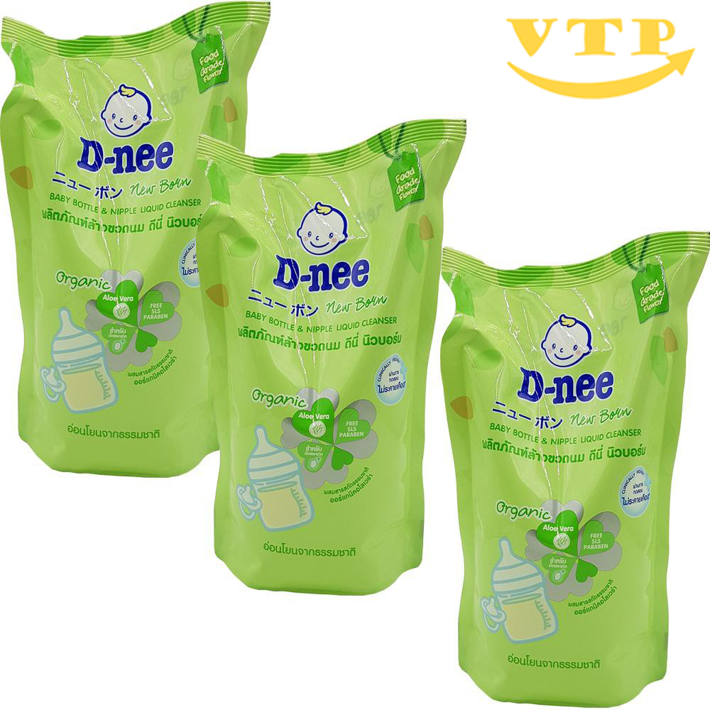 Combo 3 Túi Rửa Bình Sữa Dnee 550ml Thái Lan