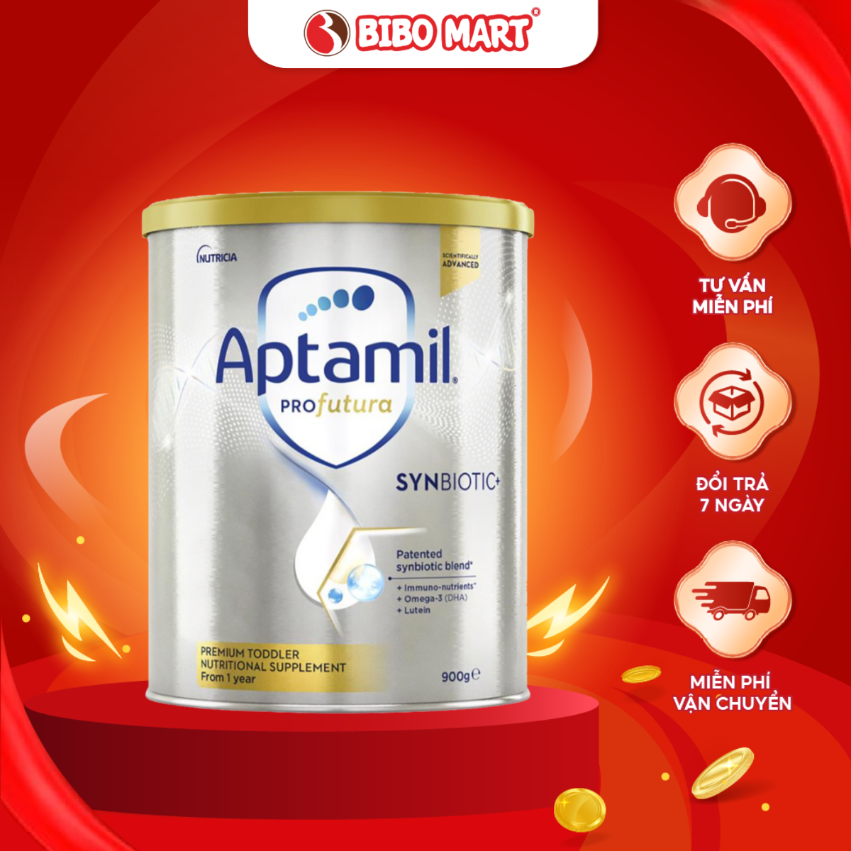 Sữa Aptamil Profutura Úc Bạc Tiêu Hóa Khỏe Mạnh Phát Triển Toàn Diện Cho Bé 900g - Bibomart