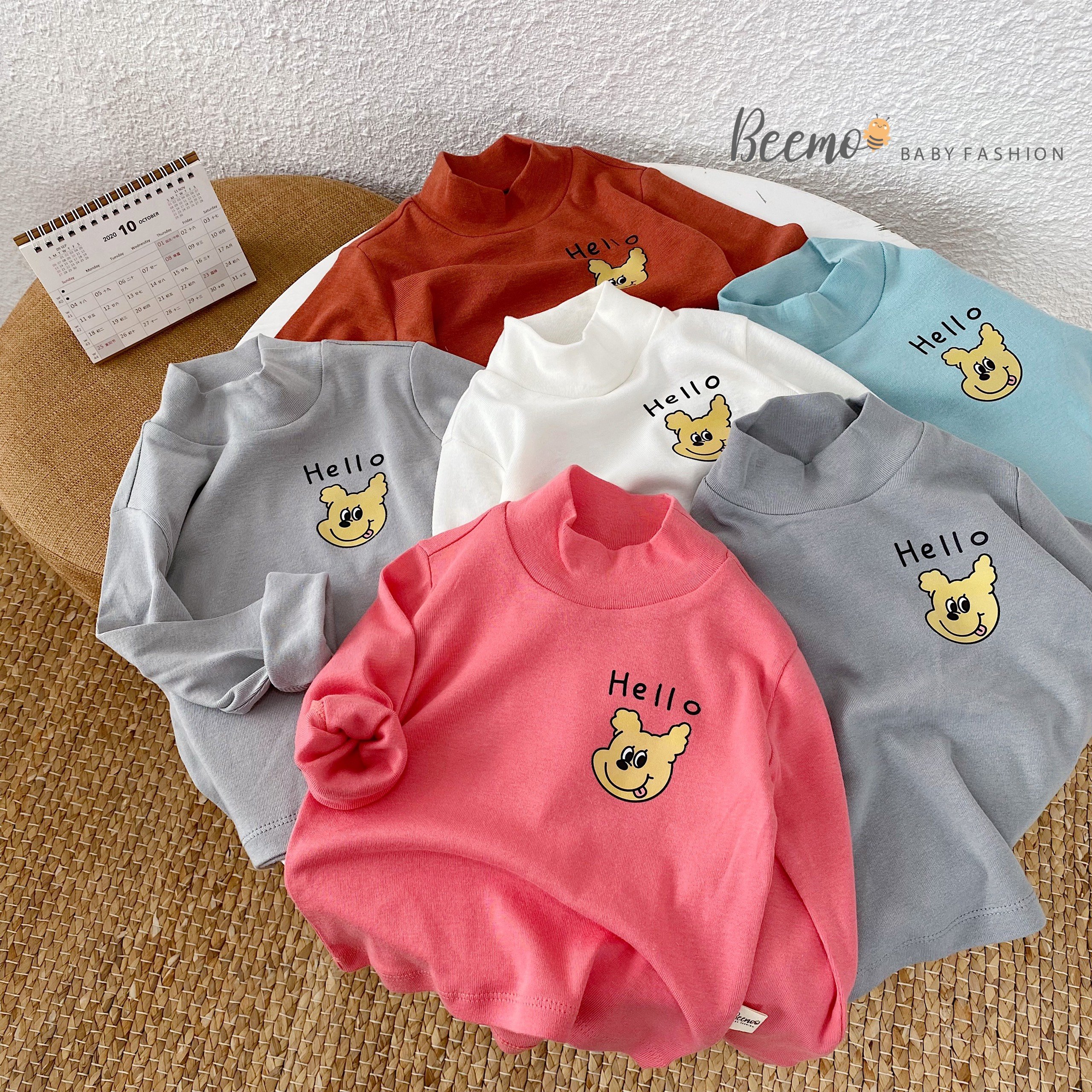 9-27kg Áo giữ nhiệt bozip cổ cao 3 phân cho bé trai/ bé gái Beemo từ 1,2,3,4,5,6,7 tuổi - 21A068