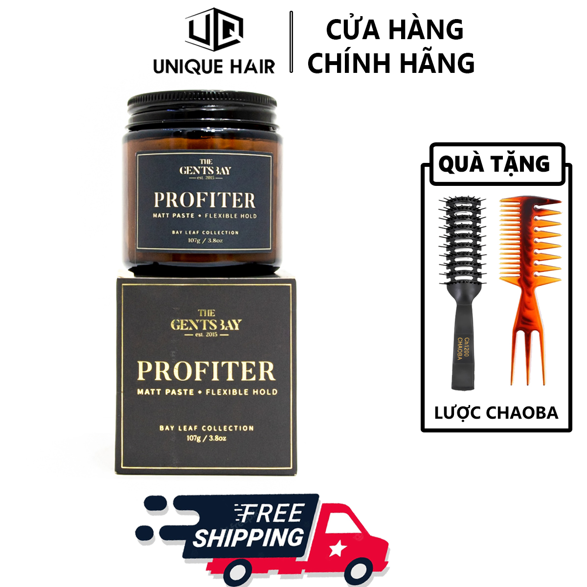 Sáp vuốt tóc the gents bay profiter - matte clay * flexible hold - 56gr - 107gr