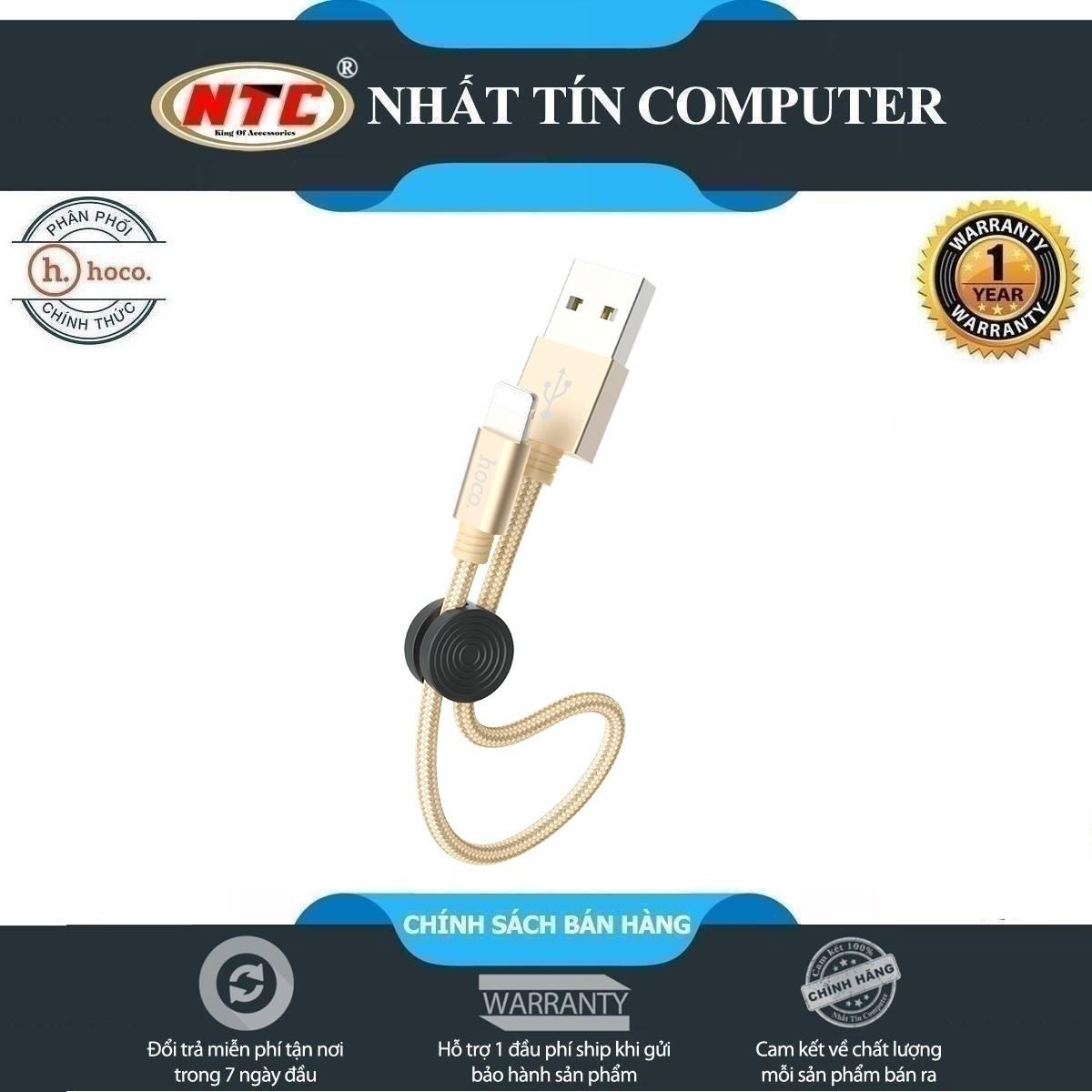 Cáp sạc dây dù và truyền dữ liệu cổng Lightning Hoco X35 2.4A dài 25cm - Hãng phân phối chính thức - Nhất Tín Computer