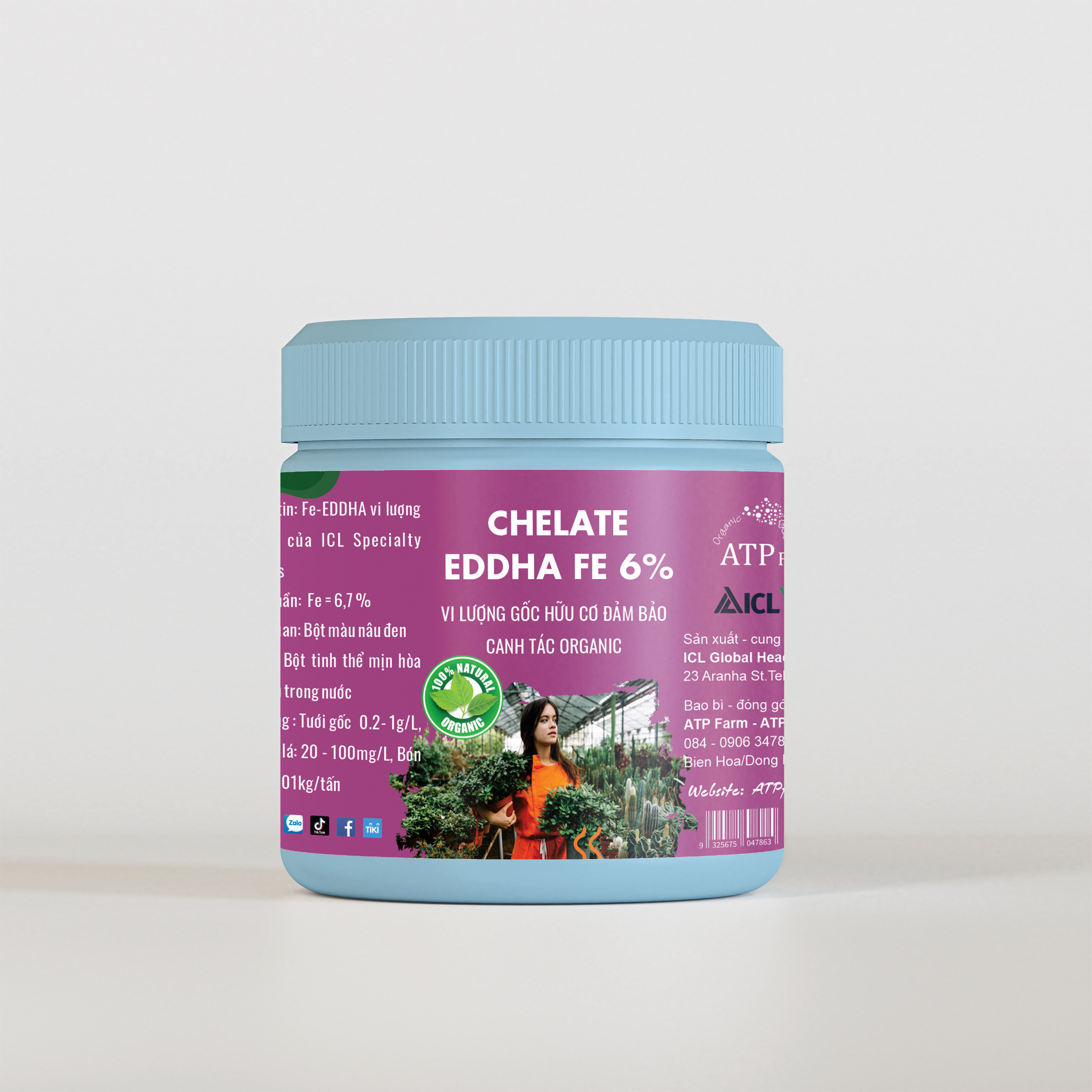 Atp farm - chính hãng : vi lượng sắt chelate fe 6 - eddha nhập khẩu châu âu - 100g