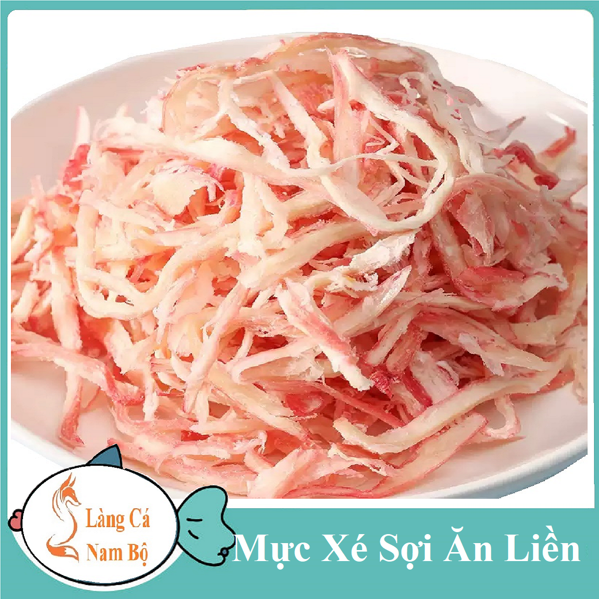 Mực xé sợi hấp nước cốt dừa hàng xuất khẩu siêu ngon,800GR LÀNG CÁ NAM BỘ sợi mực thấm nước dừa mềm,dai, ngọt thơm
