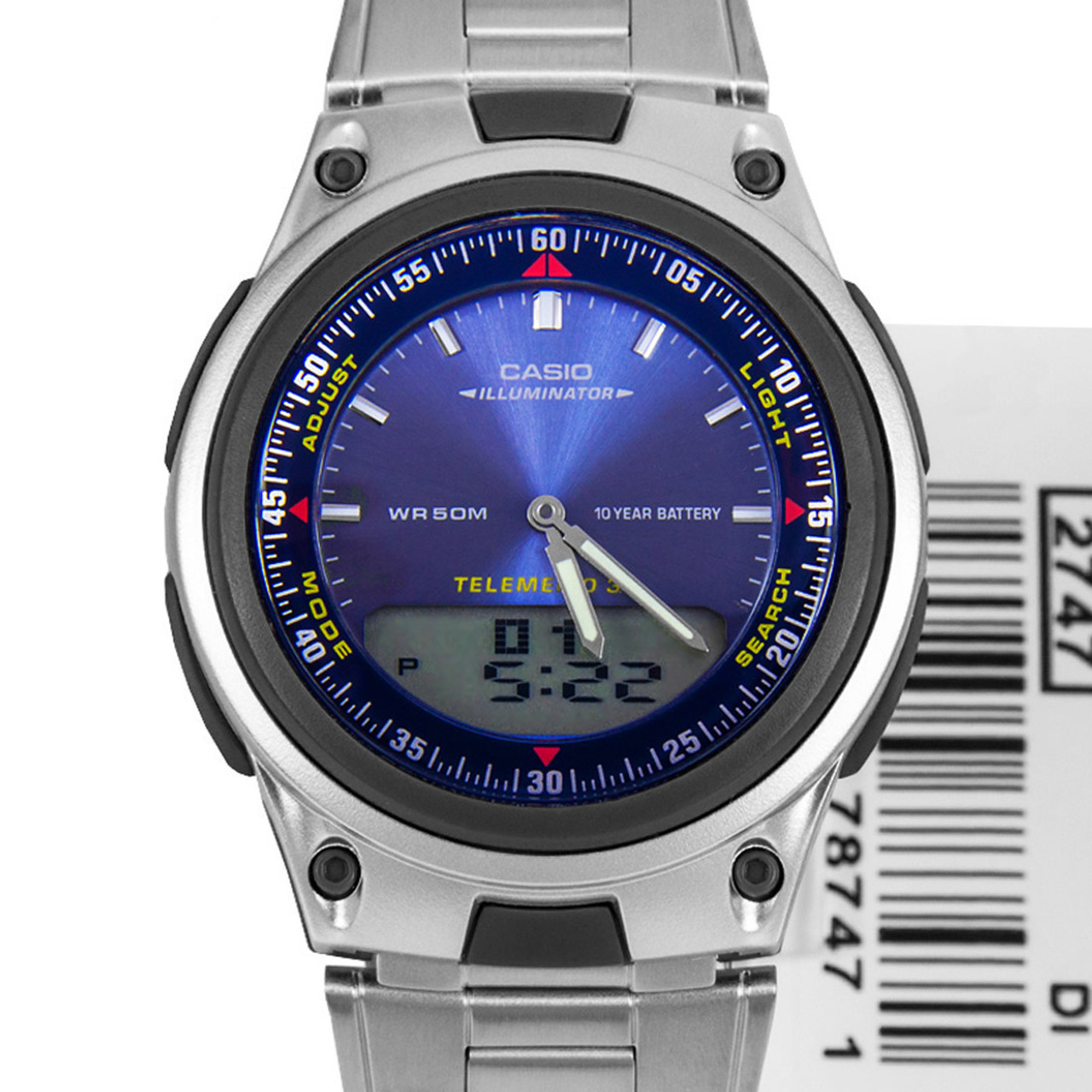 Đồng hồ nam dây thép không gỉ casio aw-80d-2avdf