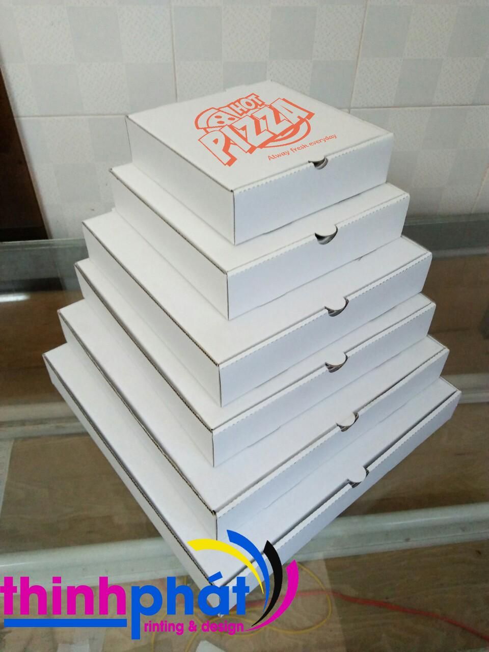 100 hộp pizza in sẵn size 19