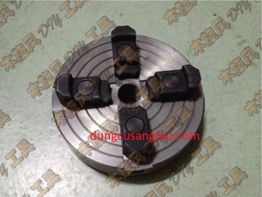 Mâm cặp gỗ 4 chấu 6 inch Kiểu 2 / Đầu kẹp máy tiện mini 6 in định tâm riêng từng chấu / mâm cập 4 chấu 6 in