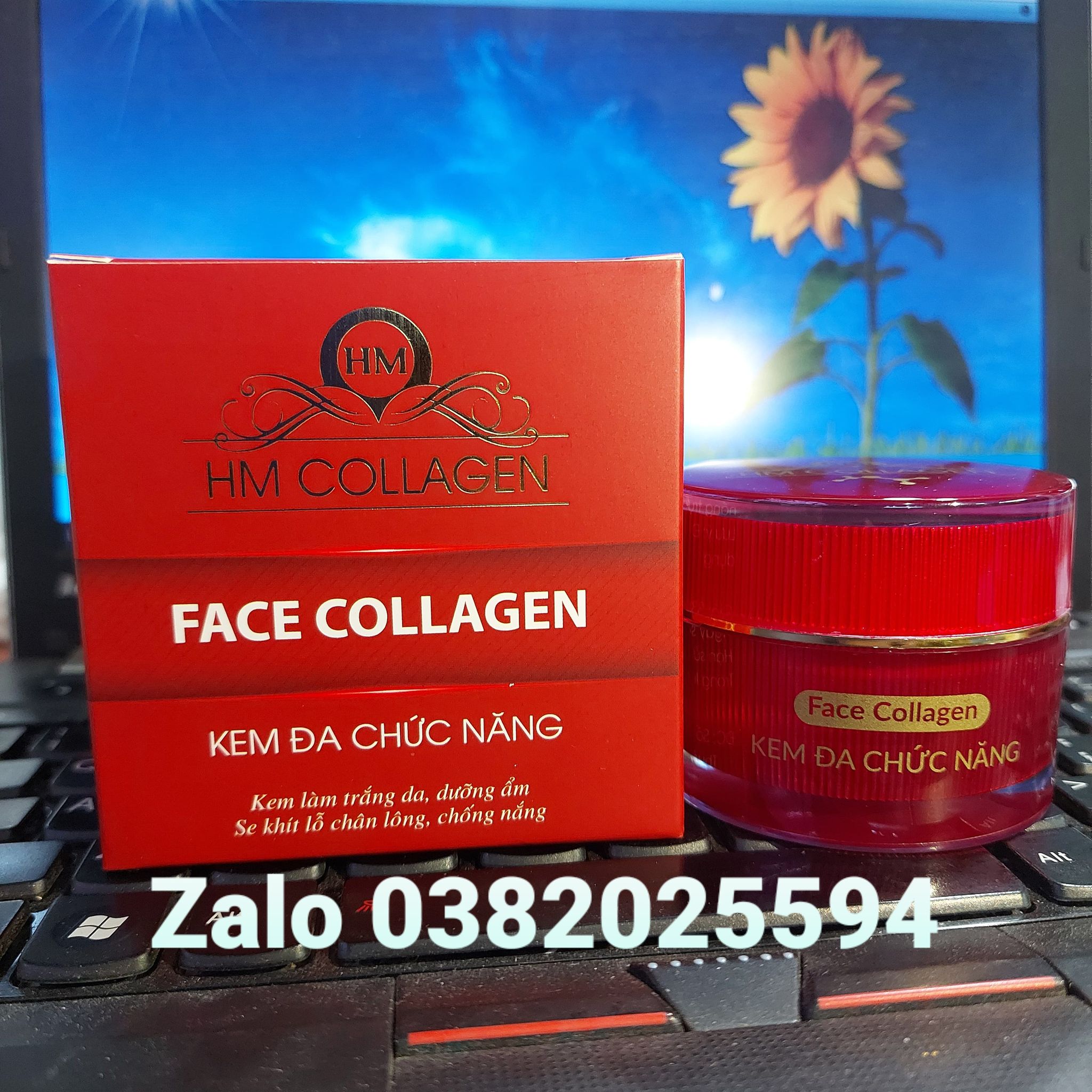 KEM FACE HM COLLAGEN [ KEM ĐA CHỨC NĂNG -TRẮNG DA - DƯỠNG ẨM - SE KHÍT LỖ CHÂN LÔNG - CHỐNG NẮNG ] 25Gr