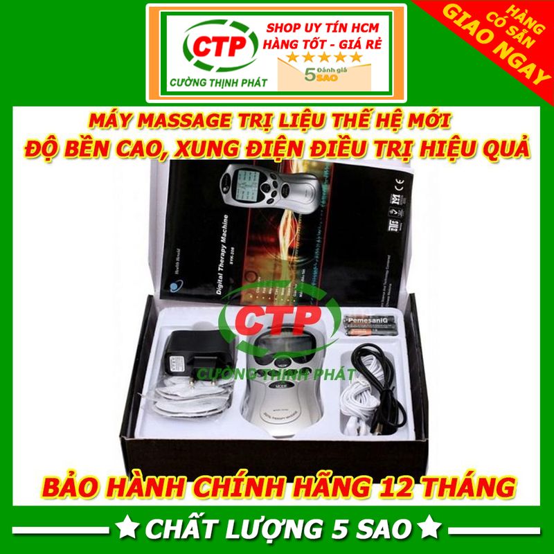 Máy massage xung điện vật lý trị liệu 4 miếng dán