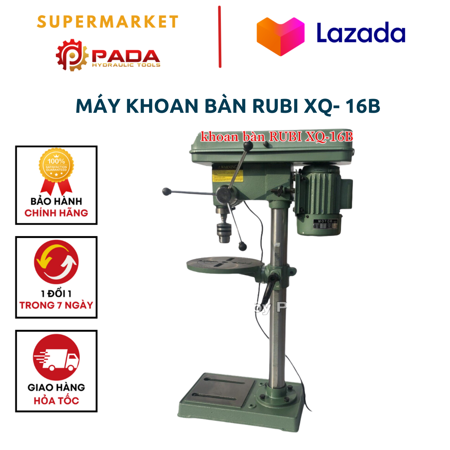 Máy khoan bàn rubi xq- 16b- công suất 550w- bảo hành 6 tháng