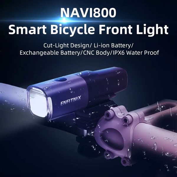 Đèn Pha ENFITNIX Navi800 sạc USB dành cho xe đạp thể thao