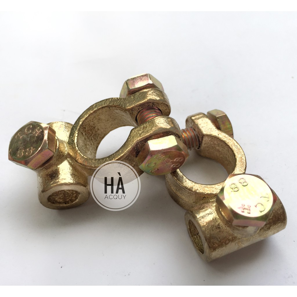 Đầu bọp Cọc Bình Ắc Quy bằng Đồng Thau kiểu Thái Phi 18 (D18 mm) - 1 cặp
