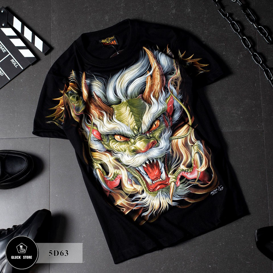 Áo Phông Form Rộng Nam Hình Rồng 3D Cool Ngầu, áo thun nam hot trend 2020