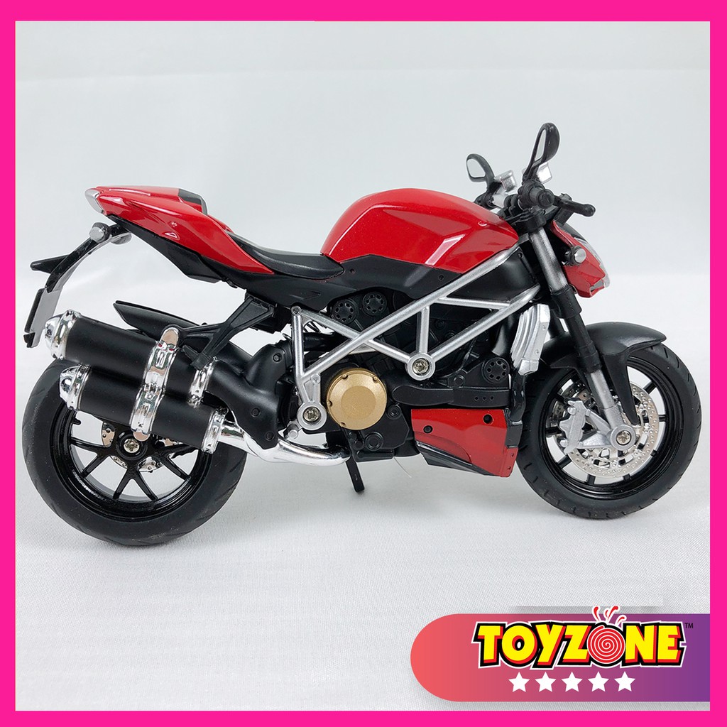 Xe mô hình tỉ lệ 1:12 moto Ducati Streetfighter hãng h1toys, dùng để trang trí nội thất hoặc làm quà tặng sinh nhật, noel