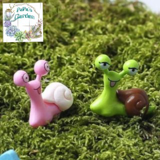 Phụ kiện Tiểu cảnh️ TERRARIUM️Ốc sên mini tiểu cảnh mini, tiểu cảnh sen đá