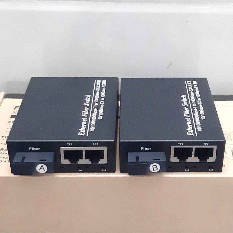 Bộ Converter quang - Chuyển Đổi Quang Điện 1 SỢI QUANG 2 SỢI LAN